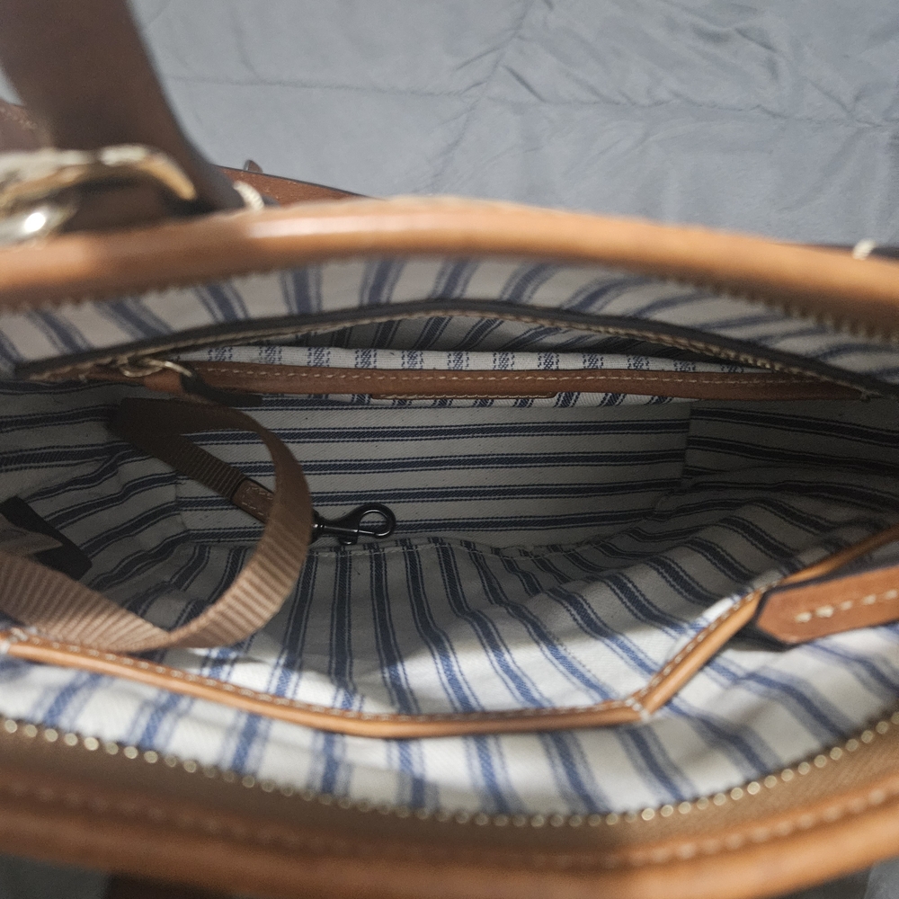 Small Brown Leather Tote Bag - Picture 6 of 7